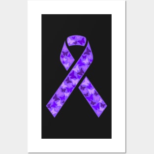 IBD Awareness Ribbon with Butterflies Posters and Art